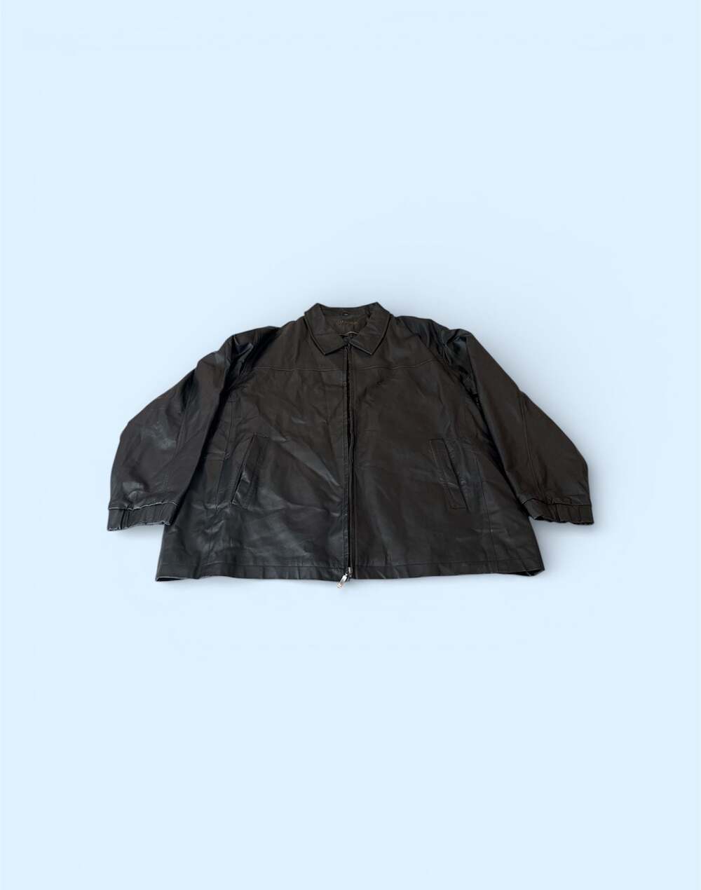 St. John's Bay men's leather bomber jacket size...